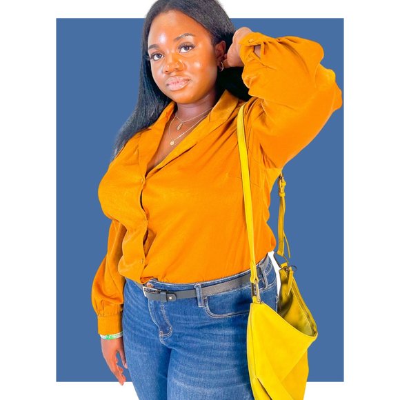 Silk Bodysuit W/Collar - Picture 2 of 2